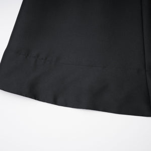 Aurohaya Lorelei Black High Neck Tweed Midi Dress