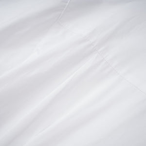 Aurohaya Dulcie white front-slit shirred shirt dress