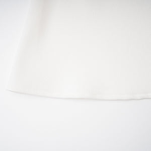 Aurohaya Liana White Asymmetrical Flared Midi Dress