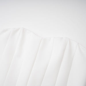 Aurohaya Felice White Structured Cape & Corset Dress Set