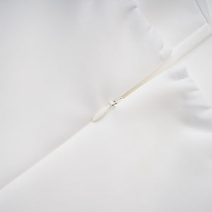 Aurohaya Felice White Structured Cape & Corset Dress Set
