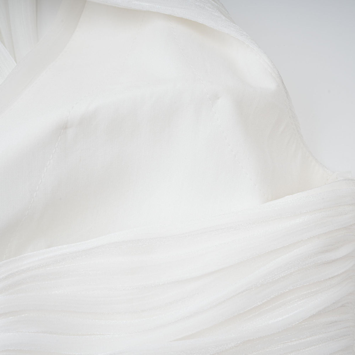 Aurohaya Emmeline White Train Design Gathered Maxi Dress