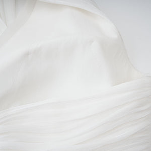 Aurohaya Emmeline White Train Design Gathered Maxi Dress