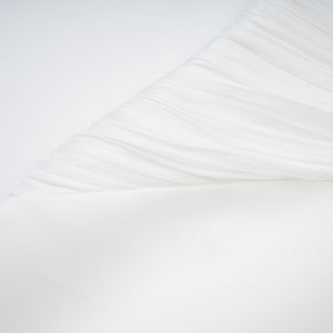 Aurohaya Emmeline White Train Design Gathered Maxi Dress