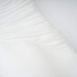 Aurohaya Emmeline White Train Design Gathered Maxi Dress