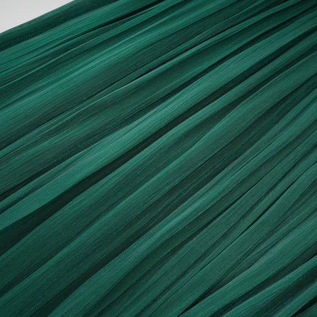 Aurohaya Emerald Green One Shoulder Ruched Maxi Dress
