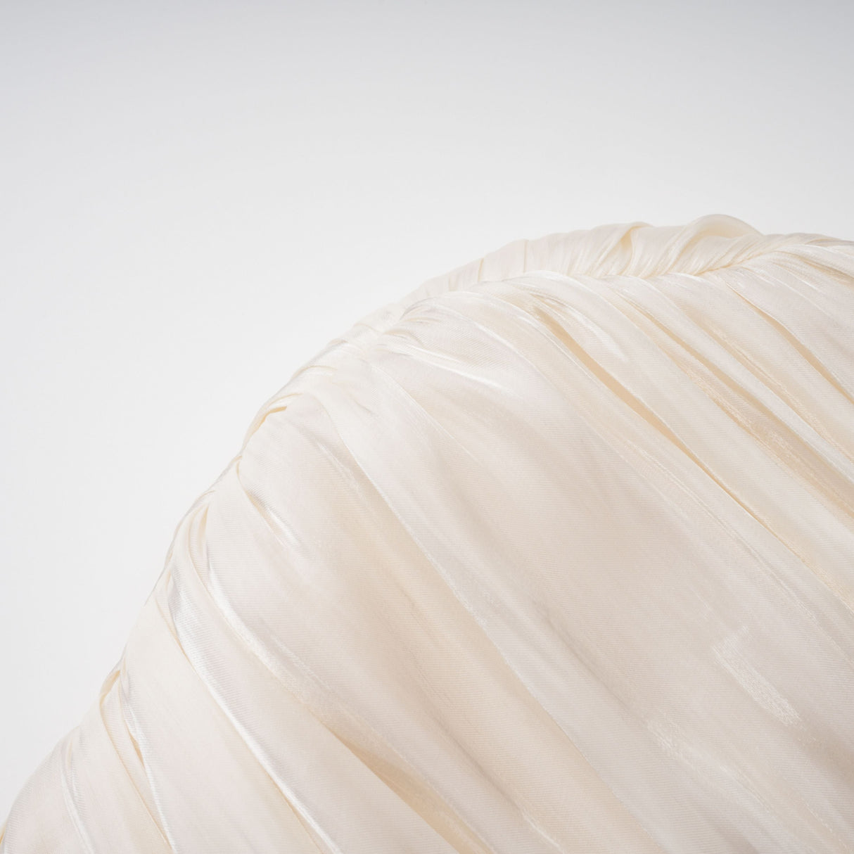 Aurohaya Gustave Neutral Ruched Cape Ruffled Maxi Dress