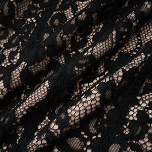 Aurohaya Giorgia Black Floral Lace Corset Maxi Dress