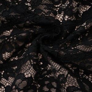 Aurohaya Giorgia Black Floral Lace Corset Maxi Dress
