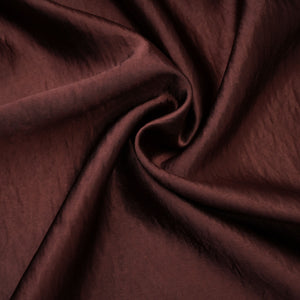Aurohaya Luisa Brown Asymmetrical Gathered Satin Maxi Dress
