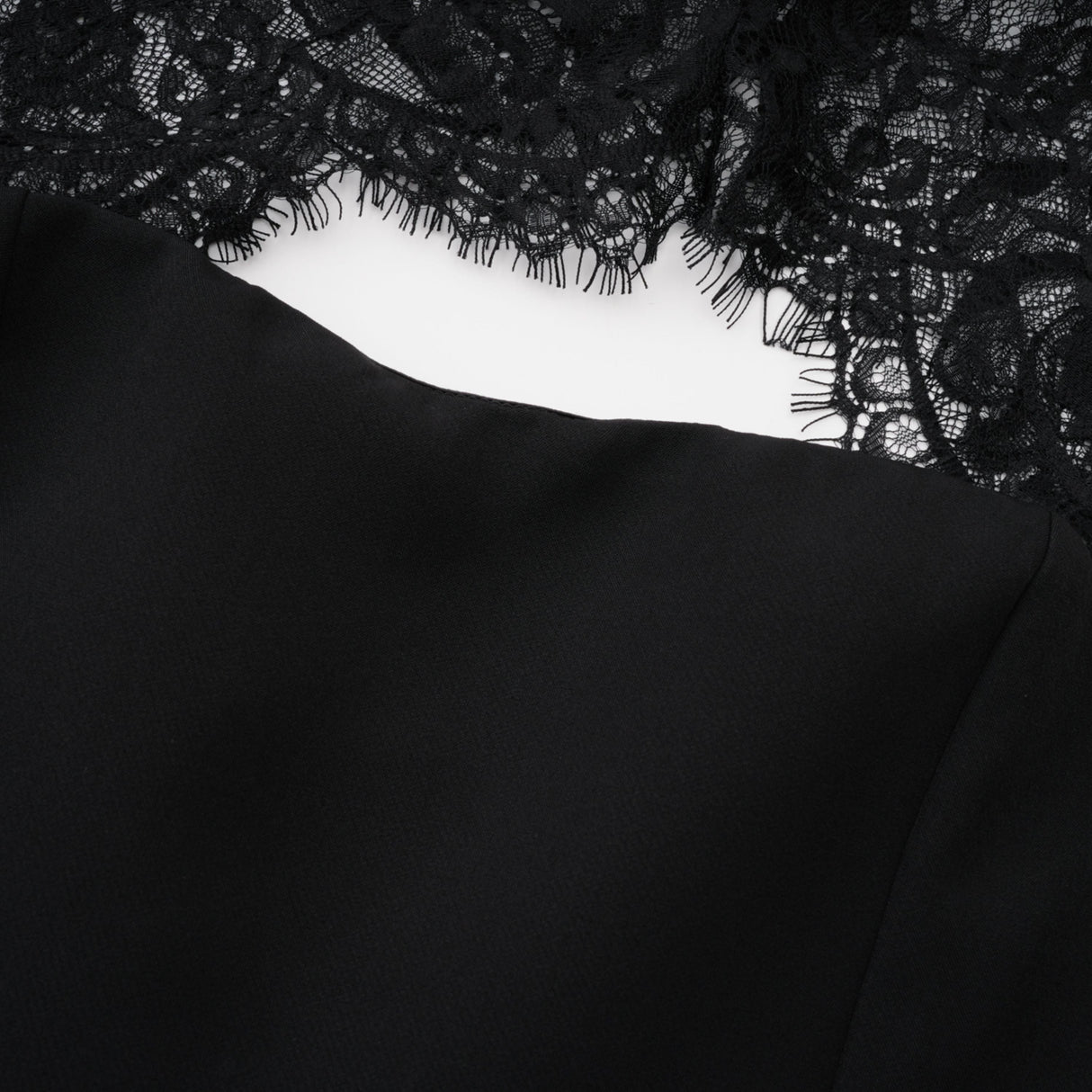 Aurohaya Bokamoso Black Lace Panel Maxi Gown