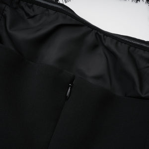 Aurohaya Bokamoso Black Lace Panel Maxi Gown