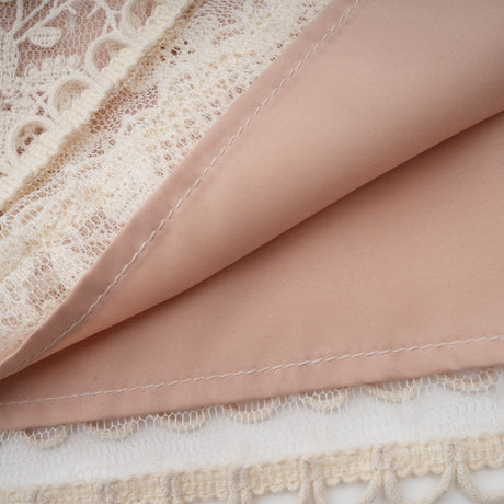 Aurohaya Fleur floral-embroidered lace midi dress in Neutrals