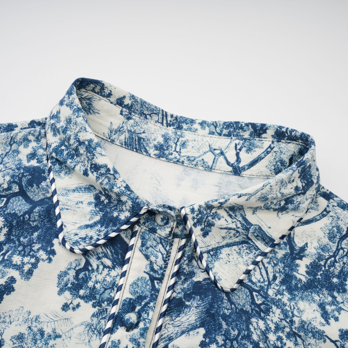 Aurohaya Adélaïde graphic-print midi dress in Blue