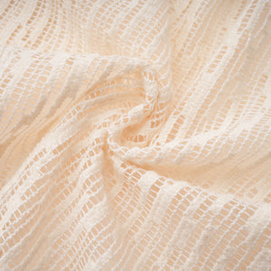 Aurohaya Thale Neutral Asymmetrical Textured Ruched Midi Dress