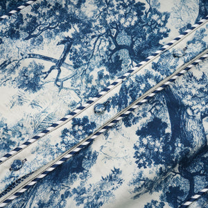 Aurohaya Adélaïde graphic-print midi dress in Blue