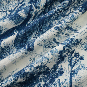 Aurohaya Adélaïde graphic-print midi dress in Blue