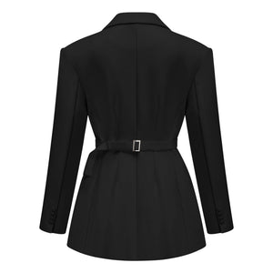 Aurohaya Osanne Black Double Breasted Blazer Mini Dress