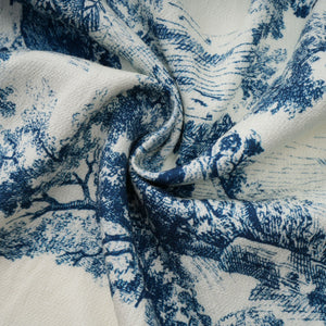 Aurohaya Adélaïde graphic-print midi dress in Blue