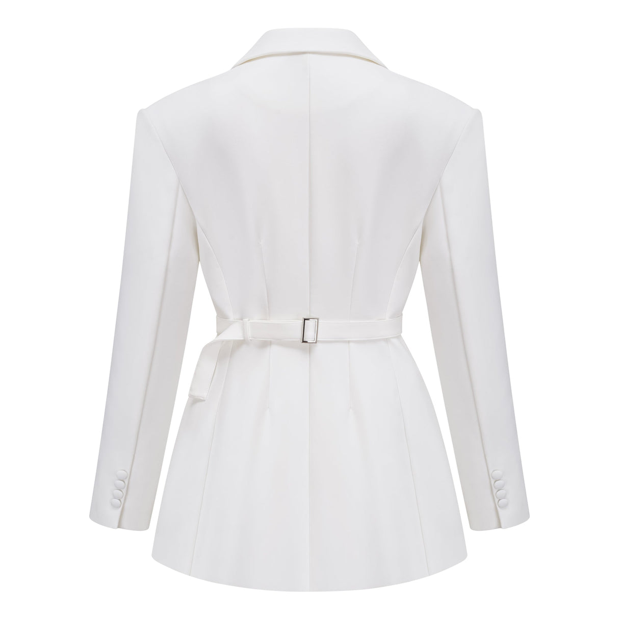 Aurohaya Osanne White Double Breasted Blazer Mini Dress