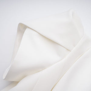 Aurohaya Acharya White Shawl Lapel Mini Dress