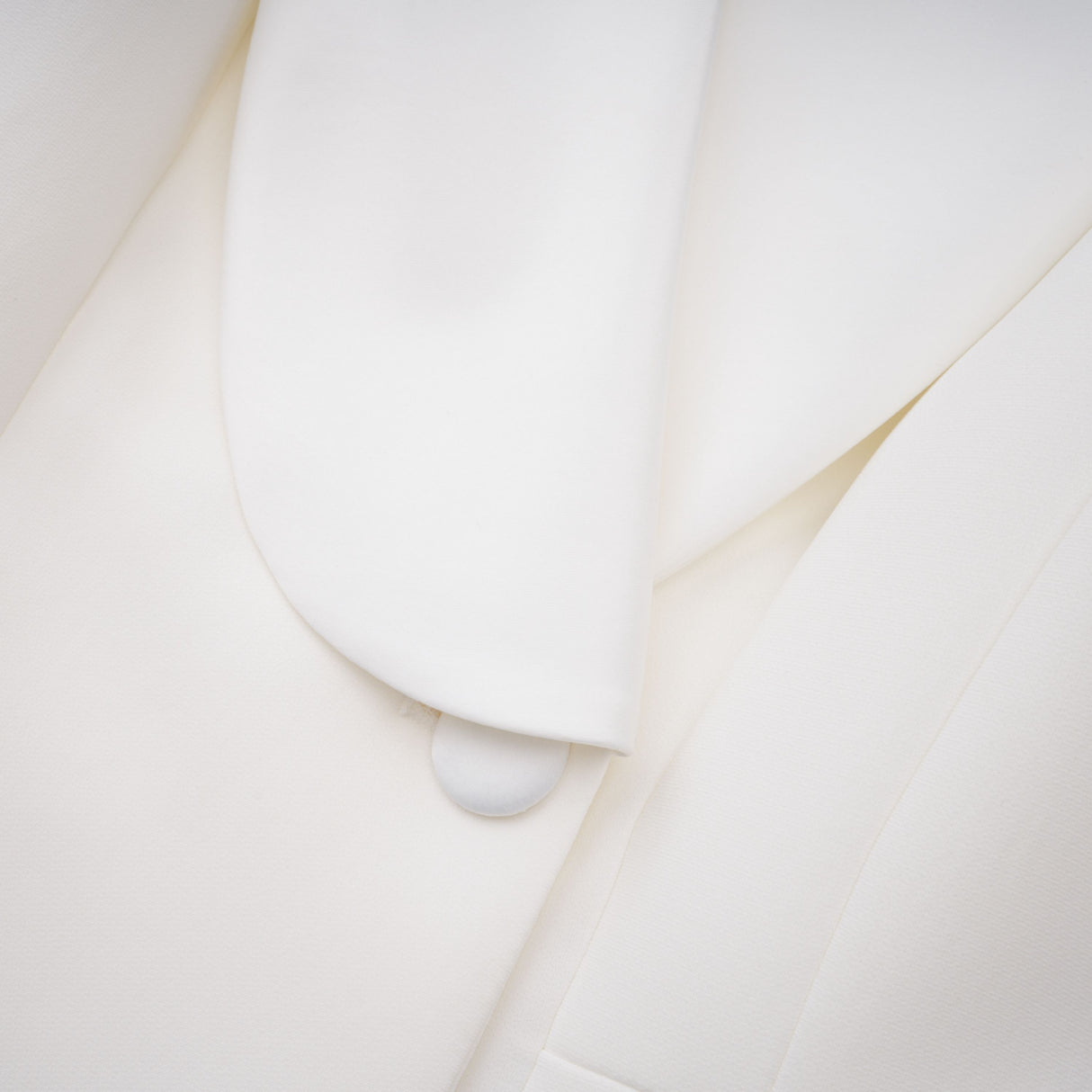 Aurohaya Acharya White Shawl Lapel Mini Dress