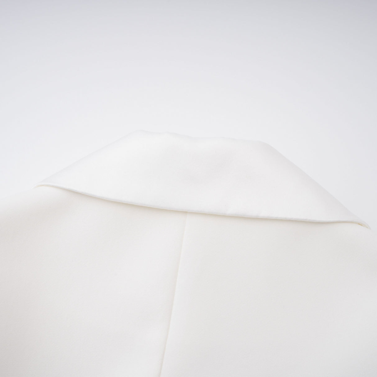 Aurohaya Acharya White Shawl Lapel Mini Dress