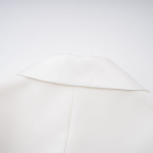 Aurohaya Acharya White Shawl Lapel Mini Dress