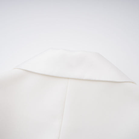 Aurohaya Acharya White Shawl Lapel Mini Dress