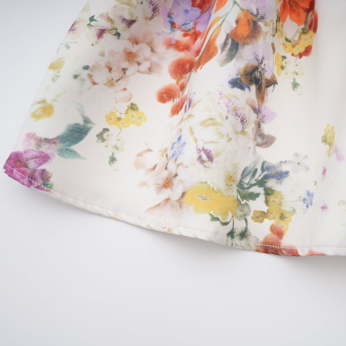 Aurohaya Juliette White Self-Tie Floral Print Mini Dress