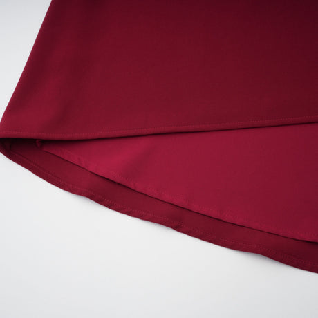 Aurohaya Lauren Red Ruched Shawl Detail Maxi Dress