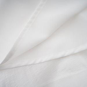 Aurohaya Quincie white shirred flounced mini dress