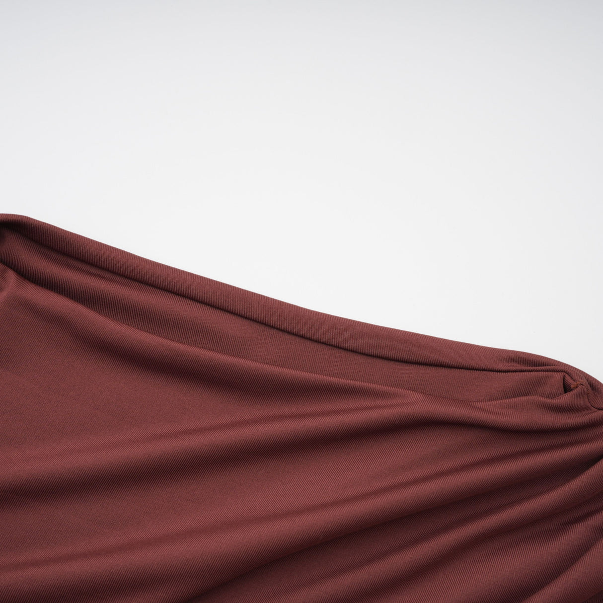 Aurohaya Seren Brown Ruched Tulle Panel Maxi Dress