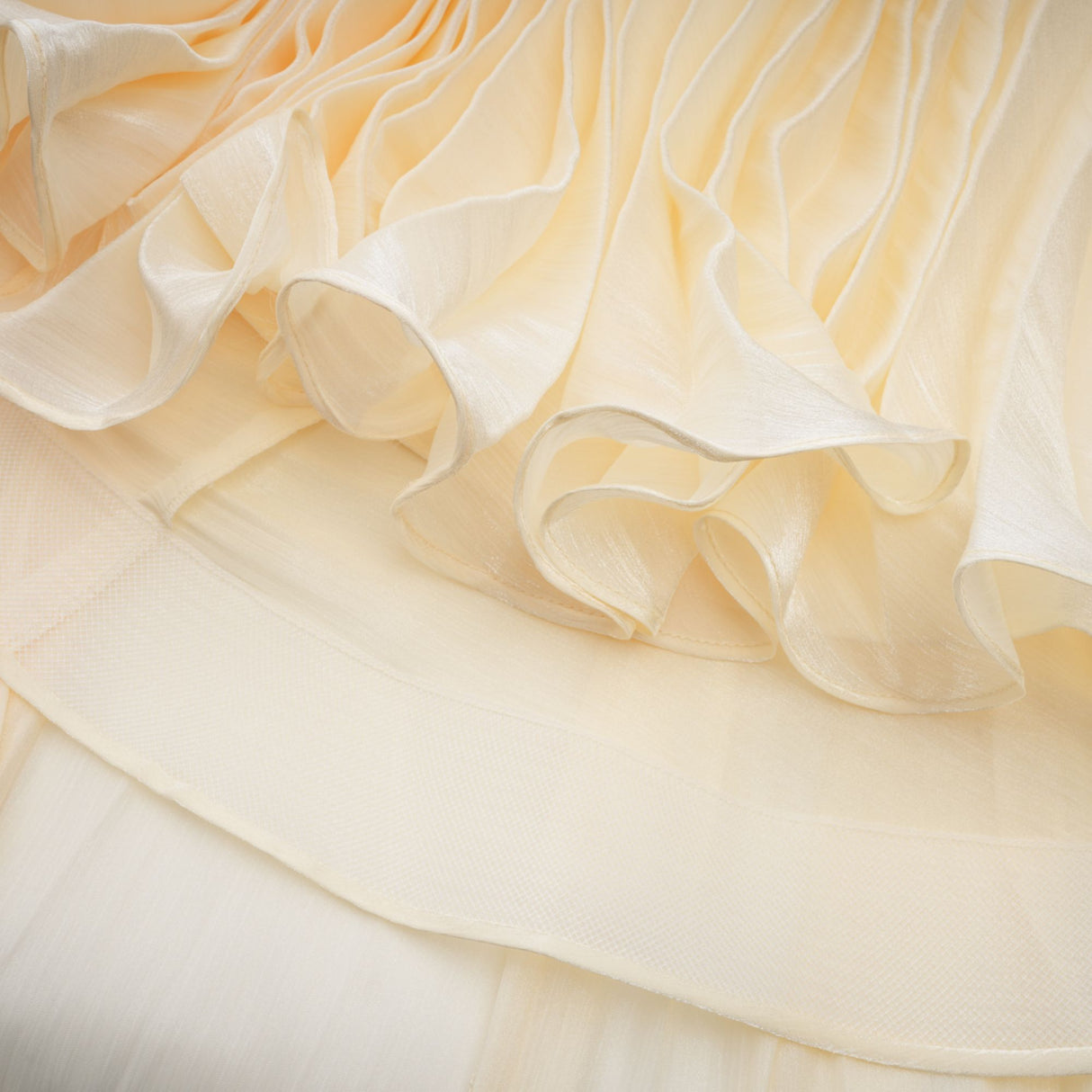 Aurohaya Roxane Yellow Cinched Waist Ruched Maxi Dress