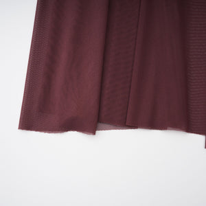 Aurohaya Seren Brown Ruched Tulle Panel Maxi Dress