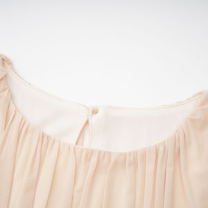 Aurohaya Annabelle Yellow Lantern Sleeve Pleated Maxi Dress