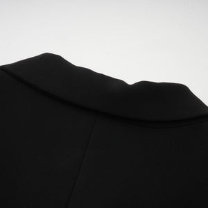 Aurohaya Aurore black single-breasted blazer dress
