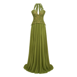 Aurohaya Ronja Emerald Corset Gown