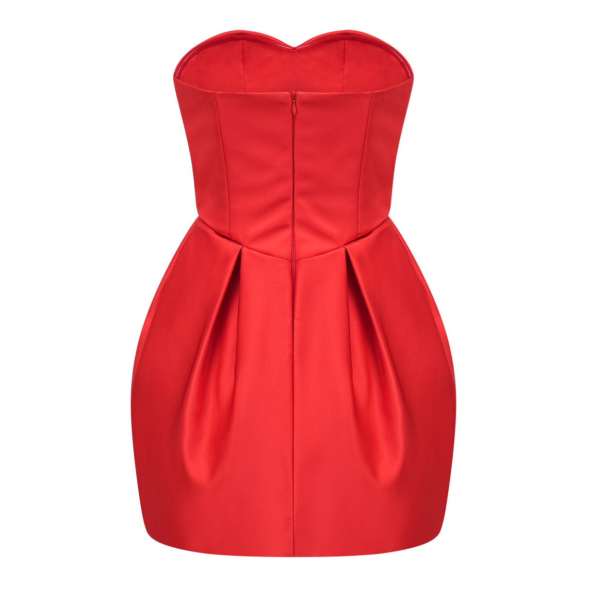 Aurohaya Laure Red Heart Off-shoulder Mini Dress