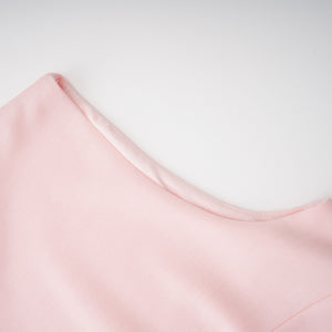 Aurohaya Piroska Pink Sleeveless Pearl Trim Mini Dress