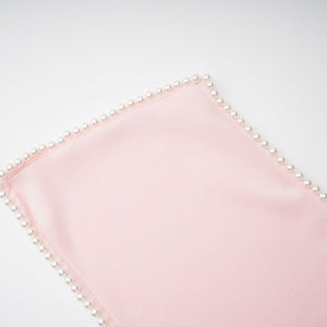 Aurohaya Piroska Pink Sleeveless Pearl Trim Mini Dress