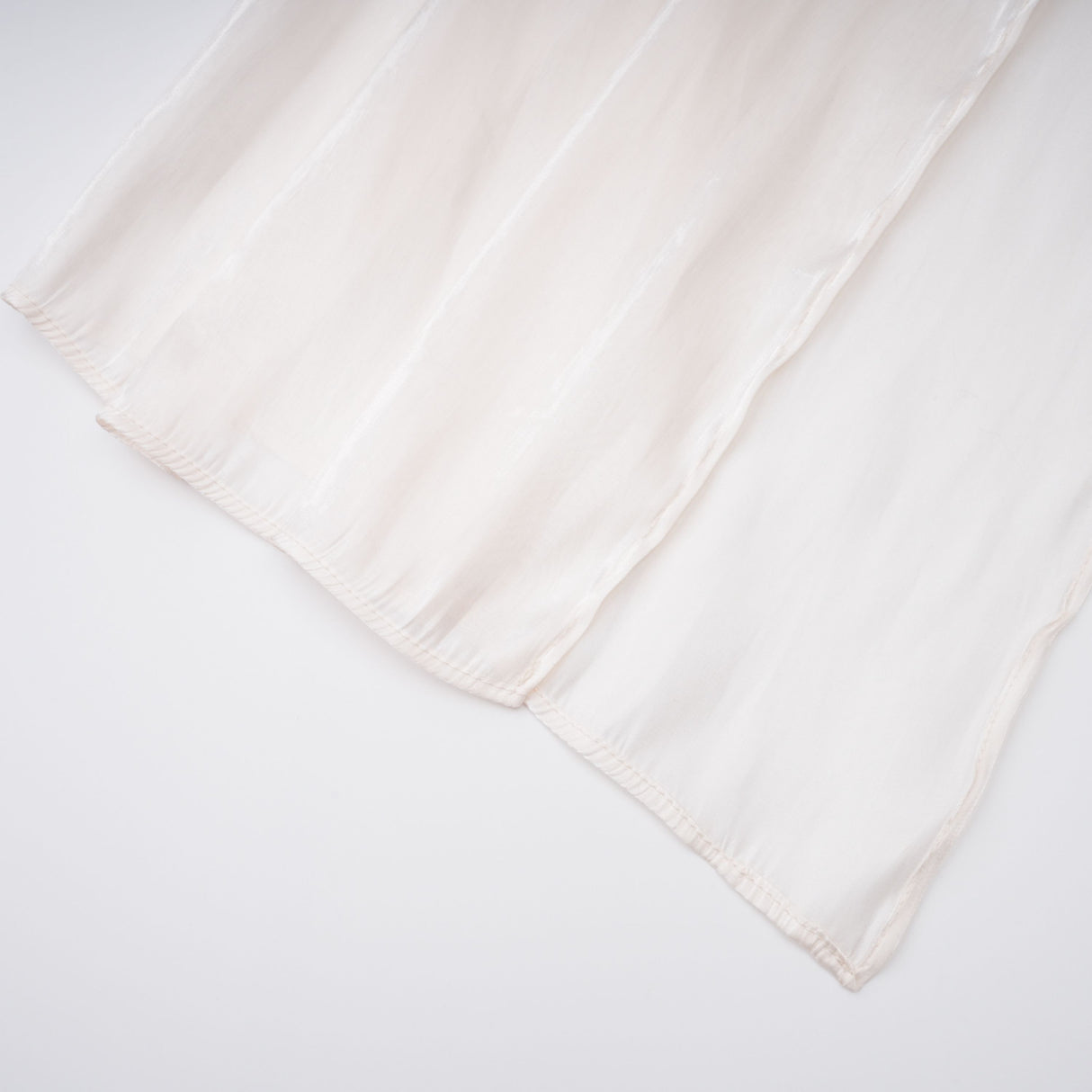 Aurohaya Hege Cream Glossy Ruched Cape Maxi Dress