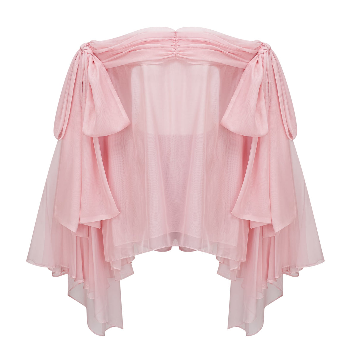 Aurohaya Avril pink bow draped slip mini dress