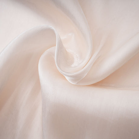 Aurohaya Hege Cream Glossy Ruched Cape Maxi Dress
