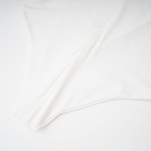 Aurohaya Elowen White Halter Neck Draped Maxi Dress