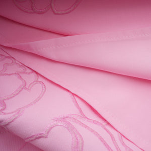 Aurohaya Inga Pink Strapless Floral Embroidered Maxi Dress