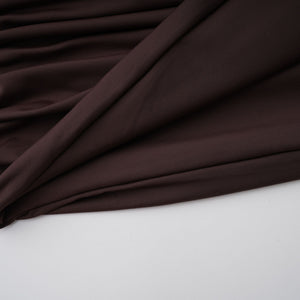 Aurohaya Fée Brown Asymmetrical Ruched Mini Dress