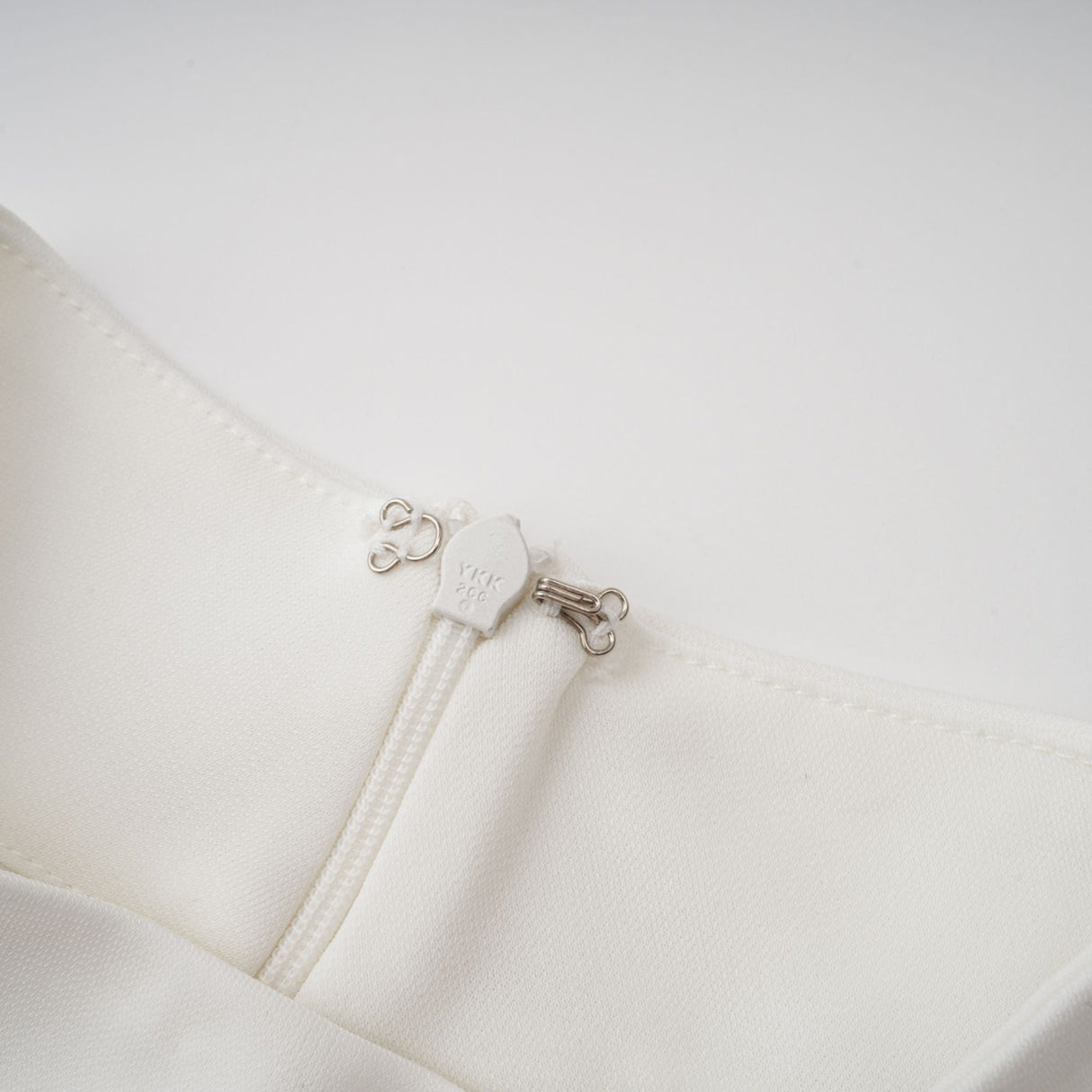 Aurohaya Mystérieuse White Turtleneck Draped Maxi Dress
