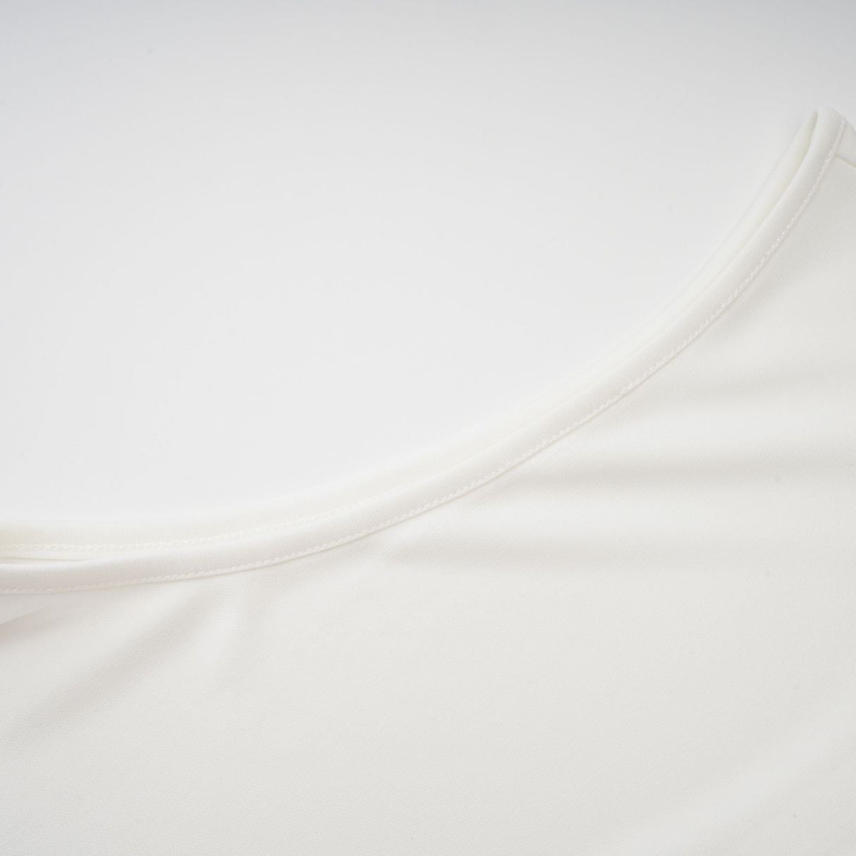 Aurohaya Mystérieuse White Turtleneck Draped Maxi Dress