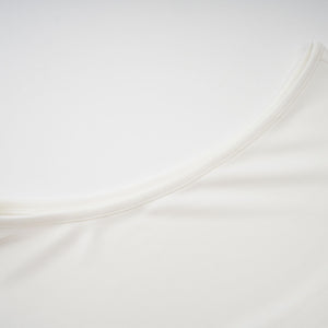 Aurohaya Mystérieuse White Turtleneck Draped Maxi Dress